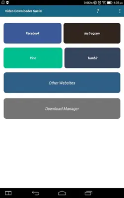 Video Downloader Social android App screenshot 0